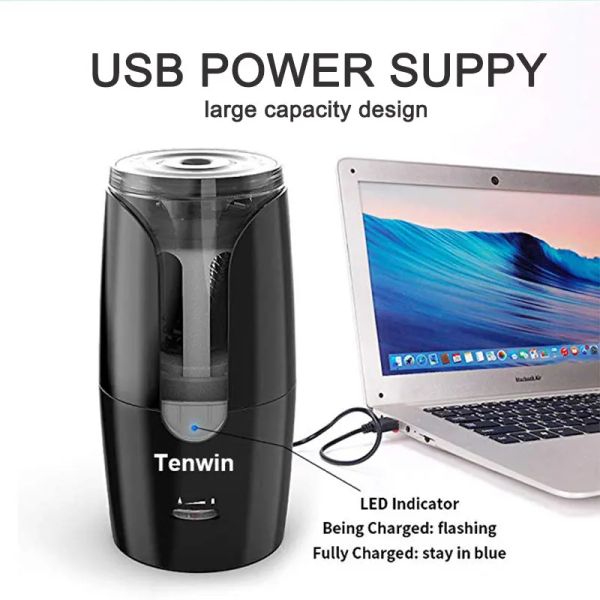 Тостара точила Tenwin Автоматическая точилка для карандашей USB тяжелые механические точилка для детских канцелярских товаров Офисная школа.