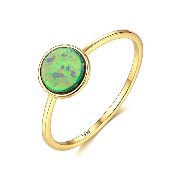 Hot Retro Ring S925 Sterling Silver Opal Brand Ring Popular na Europa e America Mulheres banhadas 18K Gold End Rings High Rings