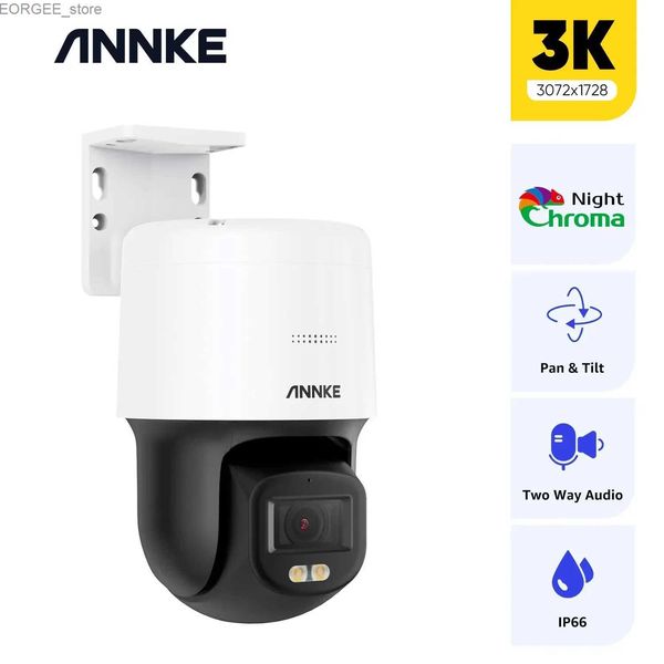 Outras câmeras de CCTV Annke 6MP Poe Câmera de cor Full Outdoor Poe Poe de duas vias Proteção à câmera de segurança de áudio 2,8 mm VIEVERVEILANÇA DE VÍDEA DE LENS PARA NVR KIT Y240403