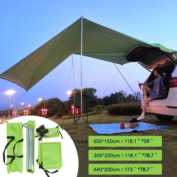 Schutzhütten tragbarer Autohütten Schatten Camping Side Auto Dach Zelt Mark Markiser wasserdichtes UV Outdoor Automobil Regen Baldachin Campingzubehör