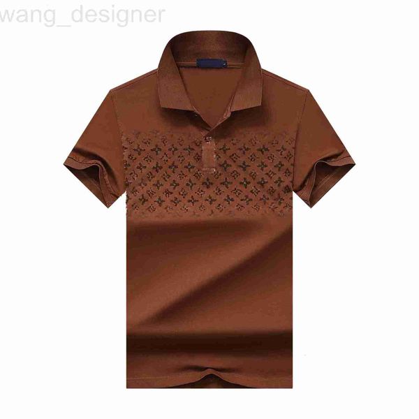 Herren Polos Designer 2023 Großhandel Marke Kleidung Luxusdesigner Shirts Männer lässige Print Sticker T-Shirt High Street Herren T Shier M-3xl 18ao