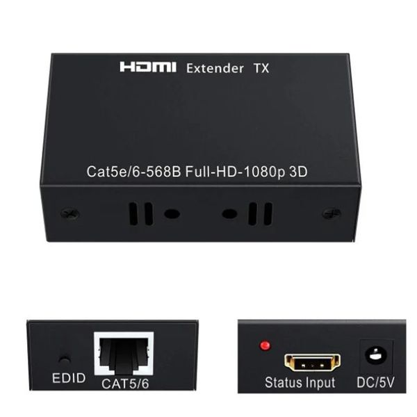 Amplificatore di segnale di rete ad alta definizione che estende l'HDMI a RJ45 per distanze superiori a 60 m utilizzando il nuovo estensione HDMI Extender HDMI 2024 HDMI 60M