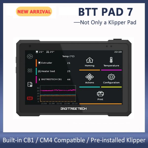 Setzen Sie BigTeetech Pad 7 Zoll IPS Touchscreen Klipper 1024*600 60 Hz Display mit CB1 32 GB TF -Karte für CM4 DIY Voron Ender 3 3D -Drucker
