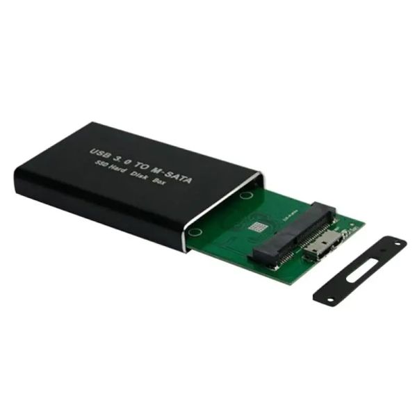 MSATA zu USB 3.0/3.1 SSD -Gehäuse externe HD -Festplatten -Festplatten -Speicherhülle -Adapter