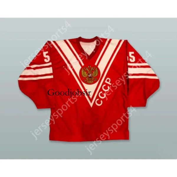 GDSIR Custom Markov 55 CCCP Russia Red Hockey Jersey New Top Ed S-M-L-XL-XXL-3XL-4xl-5xl-6xl