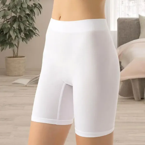 Mutandine femminile bianche e cingolate a vita alta pantaloni senza cuciture in pizzo fissati pantaloncini da yoga con controllo della pancia