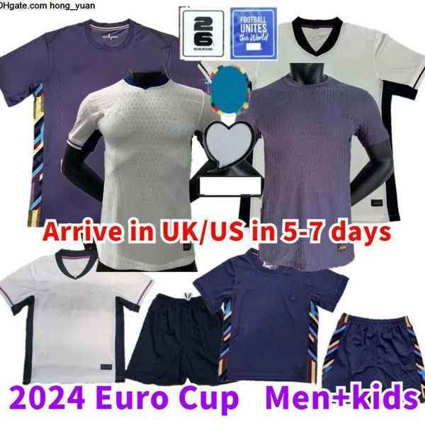 Euro Cup Englands Fußballhemden Bellingham Rashford Kane Soccer Jersey Team Home White Away Purple Männer Kid Kit Training Saka Rice Foden Fußballtrikots