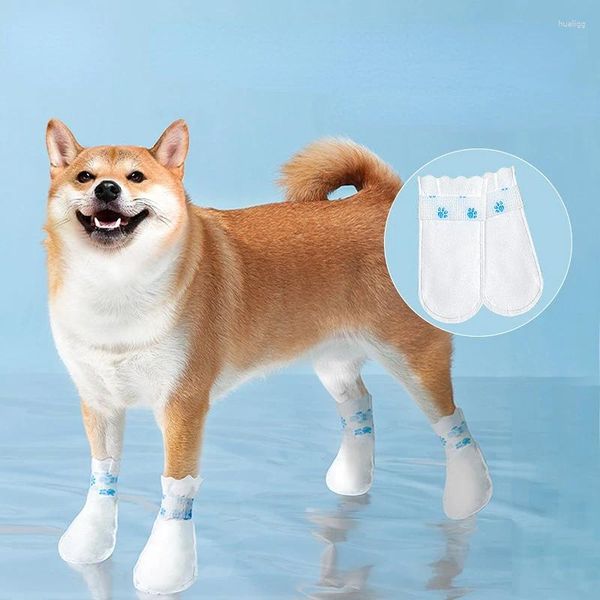 Cão vestuário sapatos para animais de estimação sapato descartável cobre impermeável e à prova de poeira pé teddy saindo chihuahua botas de chuva