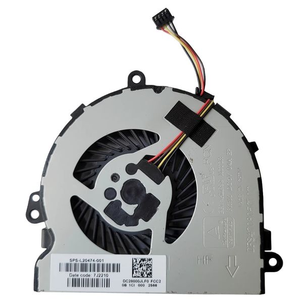 Frete grátis NOVO ORIGINAL ADIFICADO PARA HP 15-DA 15 dB DR TPN-C129 C130 L20474-001 Ventilador de laptop