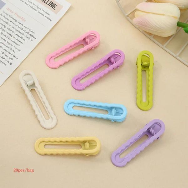 Accessori per capelli 20 pezzi Clip senza tracce per bambini Fai da te Colore caramella Clip carina Frangia Forcine laterali tagliuzzate Per bambini