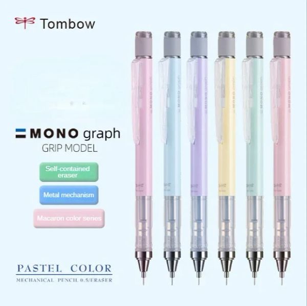 Kalemler 1 PC TOMBOW MONO GRAFİ SHARE OUT KURULU MEKANİK KALEM 0.5mm Sevimli Yaratıcı Modelleme Neon/Pastel Renk Japon Kırtasiye