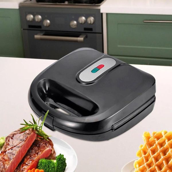 Moldes de cozimento Waffle Makers Touch Handle Multifuncional Bolo Elétrico Sanduíche para Hambúrgueres de Queijo Grelhado Steakc