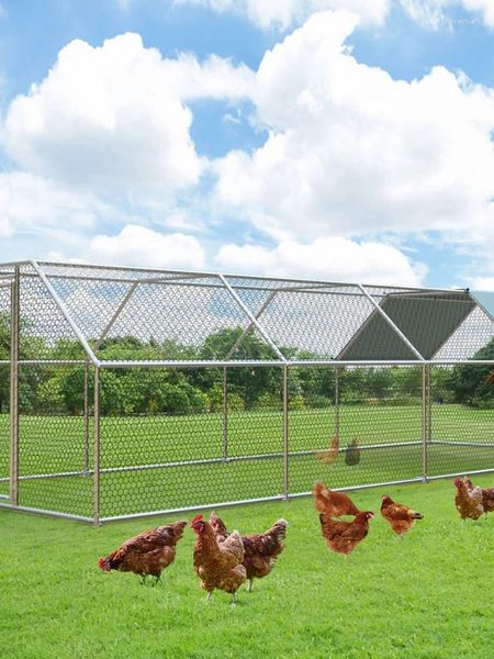 Placas decorativas ao ar livre à prova de chuva galpão de criação grande galinheiro doméstico cerca de arame de ferro para animais de estimação construir gaiola