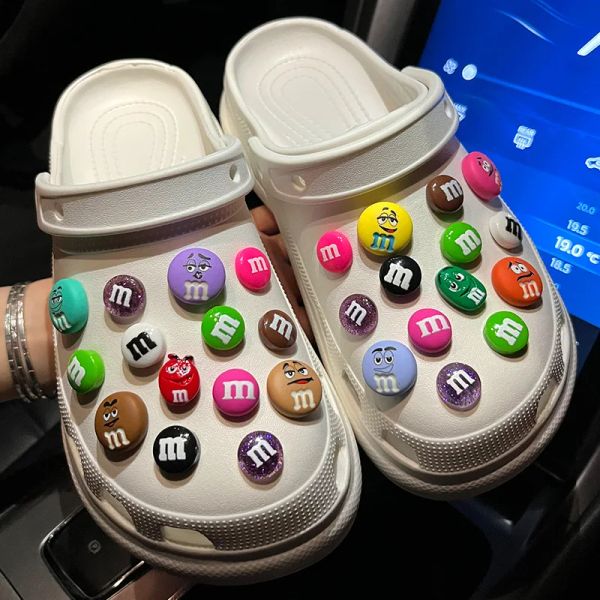 Decorazioni fagioli di cioccolato simpatici decorazioni realistiche arcobaleno per le scarpe per scarpe in resina scarpe scusa