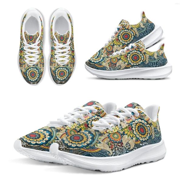 Scarpe casual istantarts marchio che corre boho mandala antisommossa femminile e sneaker fitness resistenti al chaussure floreale