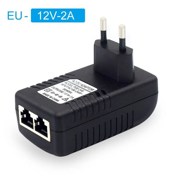 ANPWOO POE Injetor AC220V para DC12V 2A DC48V 0,5A POE ADMINISTRAÇÃO DO ADAPTOR DE INJUSTOR ETHERNET EU/UK/US Opcional1.Poder sobre o injetor Ethernet