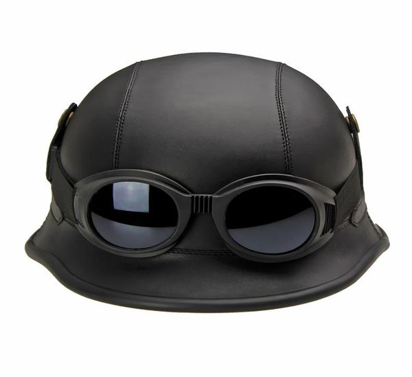 Cedot padrão de segurança da motocicleta fosco alemão meia face capaceteabs capacete protetor de alto desempenho com óculos legais5337909
