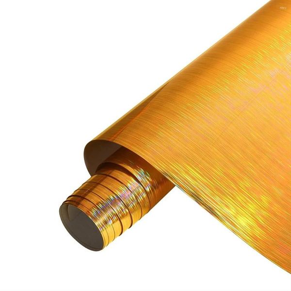 Adesivos de janela htv metálico - 12 polegadas x 6 pés transferência de calor folha folha holográfica de ouro cromo para camisetas diy