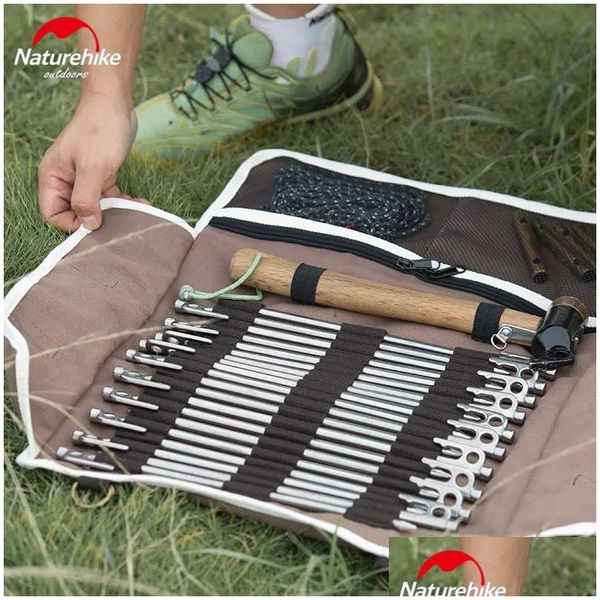 Tende e rifugi naturale Hike Outdoor Cameatch Attrezzatura per le parti di stoccaggio delle tende Accessori per la corda del vento martello PEGS Nails Borse Delivery Delivery Delivery Othma