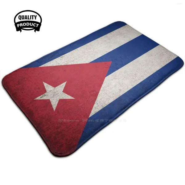 Tapetes bandeira cuba 3d utensílios domésticos tapete de tapete de tapete para pés parede de produtos