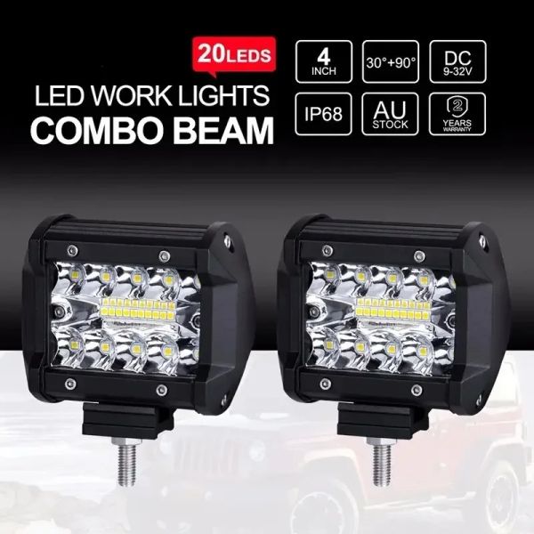 60W Car Led Work Barra Light Spot Flood Combo Pras