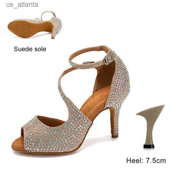 Scarpe eleganti dkzsyim danza latina da donna sala da ballo tanstone con tacchi alti neri/argento/oro matrimonio h240403q6je