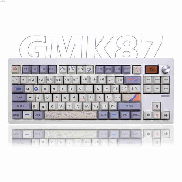 Teclados GMK87 Kit de teclado mecânico Swappable Hot Swappable Bluetooth 5.0 2.4G sem fio RGB Backlight Pad Supports Atração via personalizaçãol2404