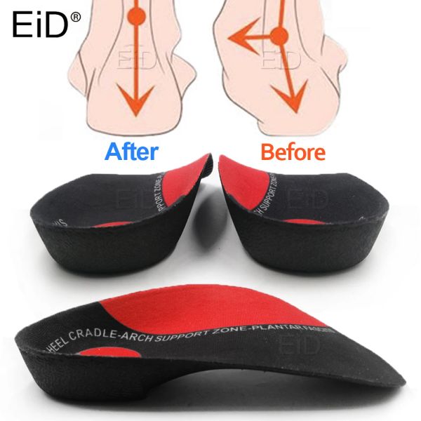BOTAS Eid 3/4 Insolas de pés lisos graves suporte Ortótico Apoio insere sapatos ortopédicos Solas de calcanhar pain