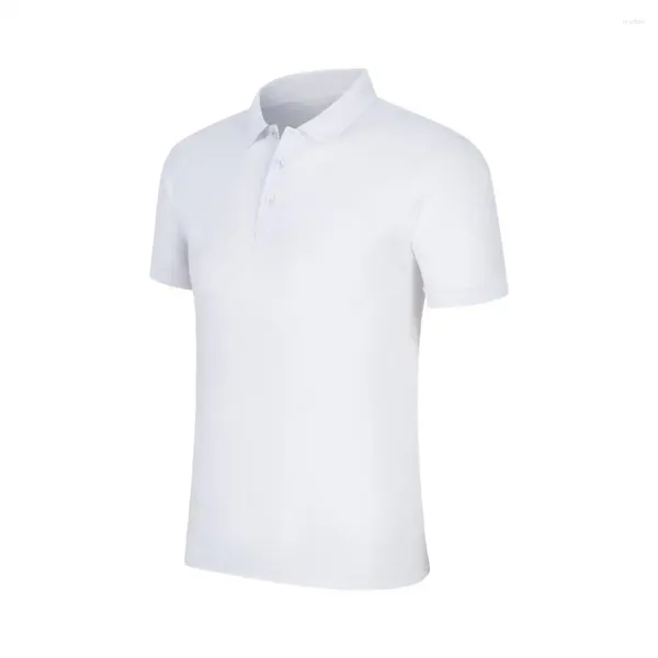 Camisetas masculinas Top respirável elegante e elegante camiseta de colarinho para baixo para escritório casual de negócios Use cores sólidas macias