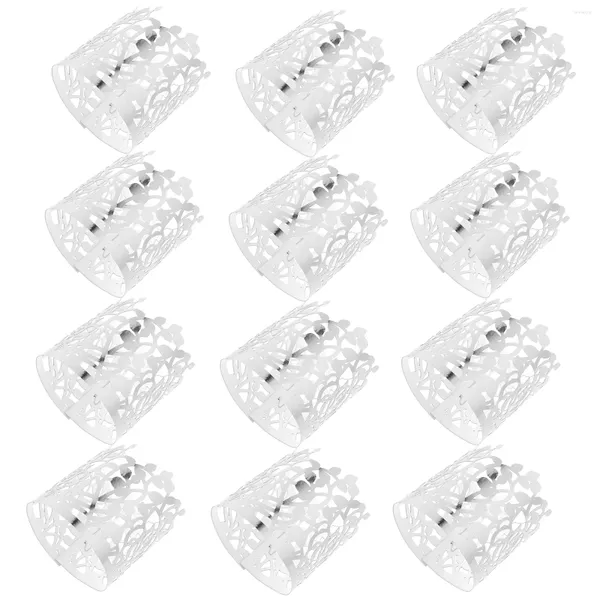 Tischtuch 50 PCs Serviettenhalter Ringe Hochzeit für Reflective Festival Weihnachtspapier Dekore Urlaubshalter