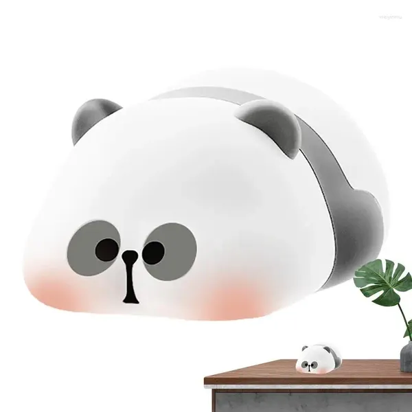 Nachtleuchten Silikon Tippen Sie Lichter Panda Cartoon Pat Lampe für Kinderkinder mit weicher Textur Camping Schlafzimmer College -Schlafsaal und