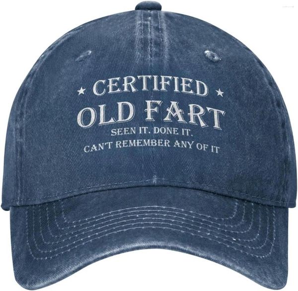 Caps de bola Funny Hat Certificado peido velho para homens chapé de beisebol tampa gráfica