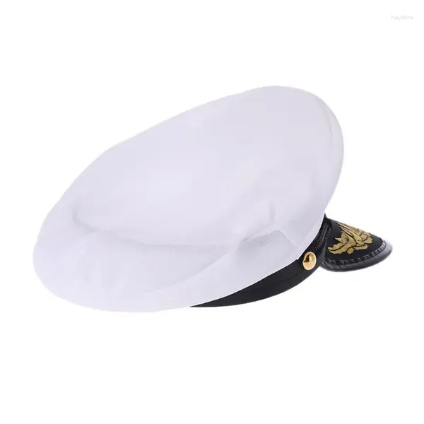 Berets weiße Erwachsene Yachtboot Captain Navy Cosplay Kleid Hut