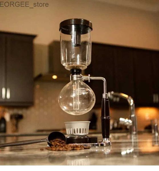 Kaffeemaschinen Tabletop -System Kaffeekanne/Marke Siphon Kaffeekanne/Brauen Kaffeekanne/Teekannenglas Kaffeewerkzeug Siphon (Siphon) (Alkoholbrenner) Y240403