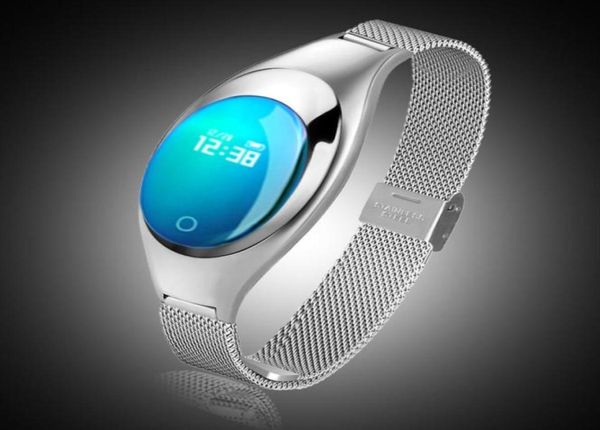 Z18 banda inteligente pressão arterial monitor de freqüência cardíaca pedômetro pulseira bluetooth para ios android feminino presente luxuoso relógio vestido wa3062568