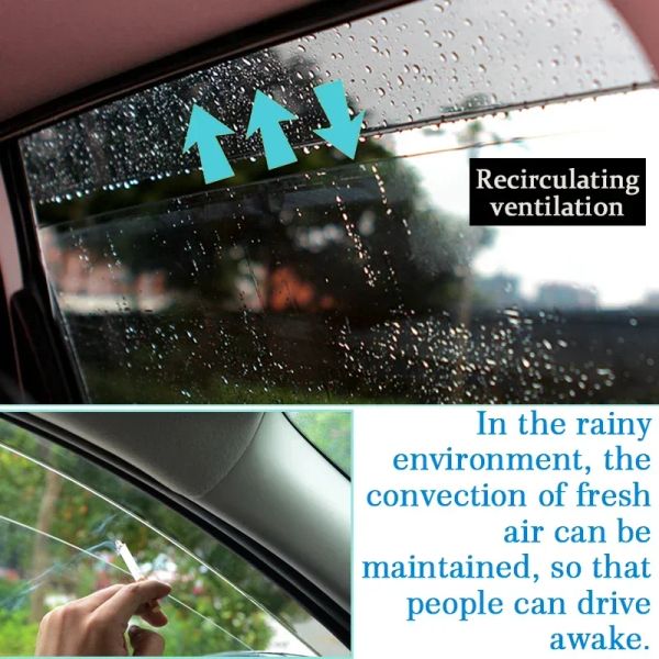 Defletores de chuva para Audi Q7 4L TYMP4L 2006 ~ 2015 Visores de janelas à prova de chuva Rain Deflector Guard Shorts Setes Set Acessórios de Carro