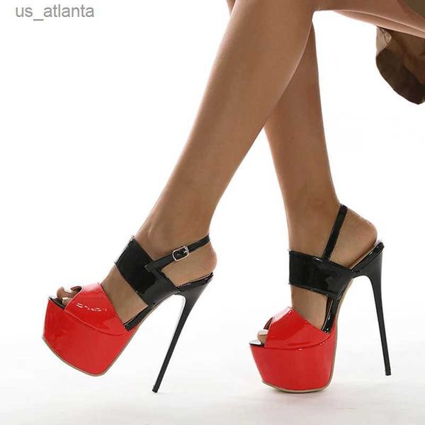 Отсуть обувь Горячие продажи 2024 Летний стиль сексуальный 17 см. Женские сандалии высокие каблуки.