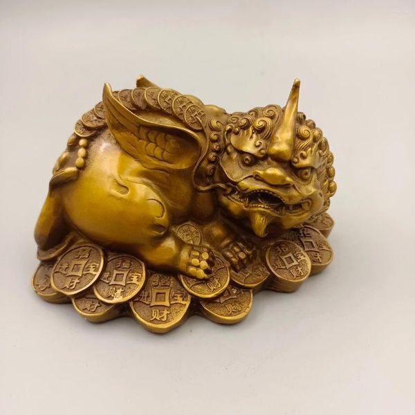 Figurine decorative Collezione di bronzo Ornamenti per animali Ornamenti per la casa Regali di apertura di alta qualità in ottone squisito