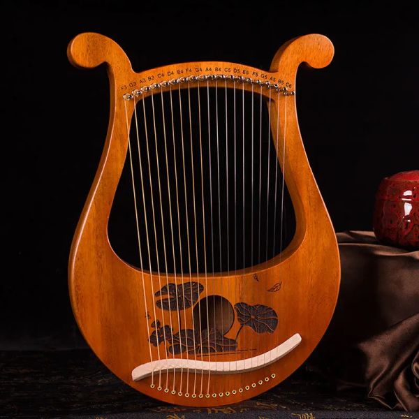 Gitar 19 String Leya Taşınabilir Harp Yeni Başlayanlar 10 String Lir Arp'ı kendi başlarına öğrenin Bas Gitar Elektro Gitar Akustik Gitar