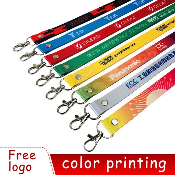 Ручки 5pcs значков держатель карт Lanyard Индивидуальная полноцветная дизайн печати школа Офис офис