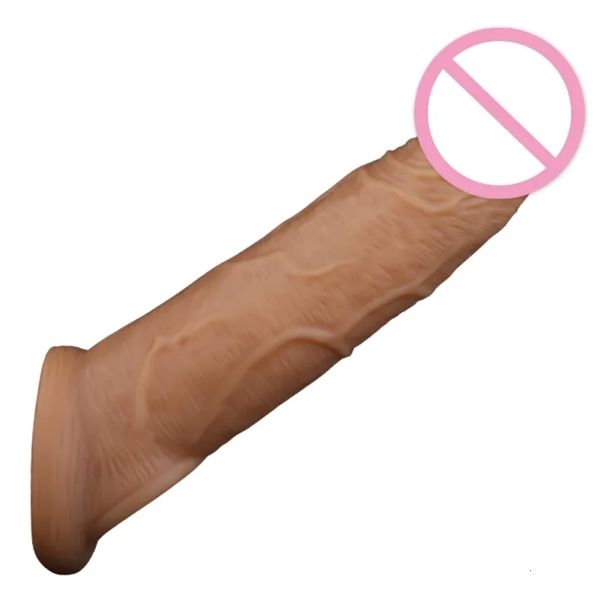 Massagebaste Sex Toys Masager Spielzeug Massager Vibrator Penis Schwanz Andere Produkte Original Silikon Dildo Ärmel -Deckring -Verzögerung Ejakulation Männlich