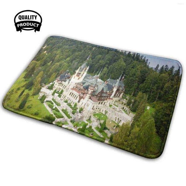 Tappeti Pele Castle 3D Homehold Goods Mat tappet Cushion Nature Transilvania Romania Foresta degli alberi da viaggio