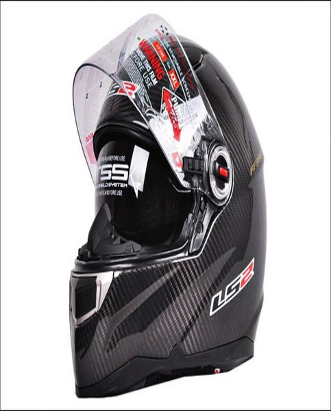 2015 nuovi caschi moto duallens LS2 FF396 in fibra di carbonio Casco moto integrale motocross casco moto con airbag1355496