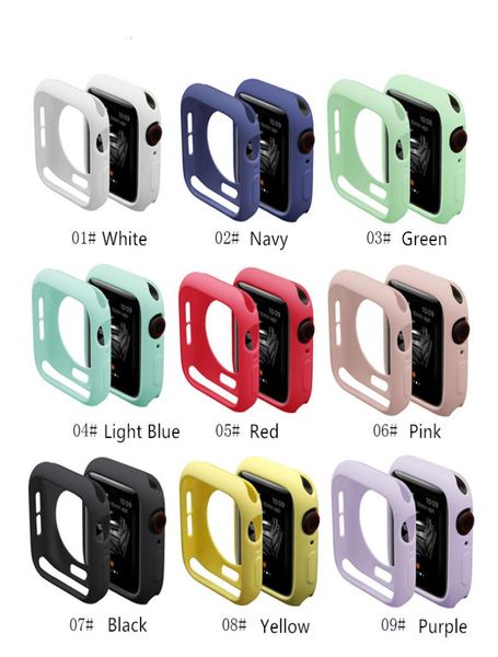 Coperchio color caramelle ultrasottili per la custodia Apple Watch 44mm 40mm 42mm da 38 mm per accessori morbido Serie Iwatch SE 6 5 4 3 3766809