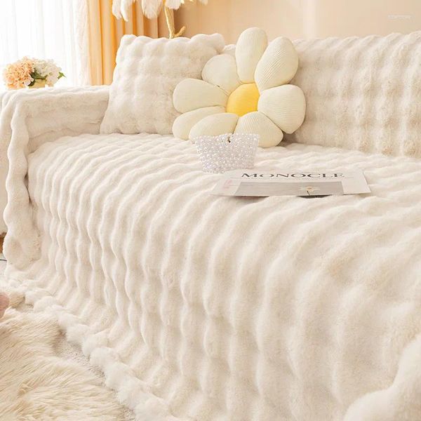 Stuhlabdeckung Sofa Handtuch Winter verdickte Plüschabdeckung verkauft weiches Stoff Gesäß Kissen