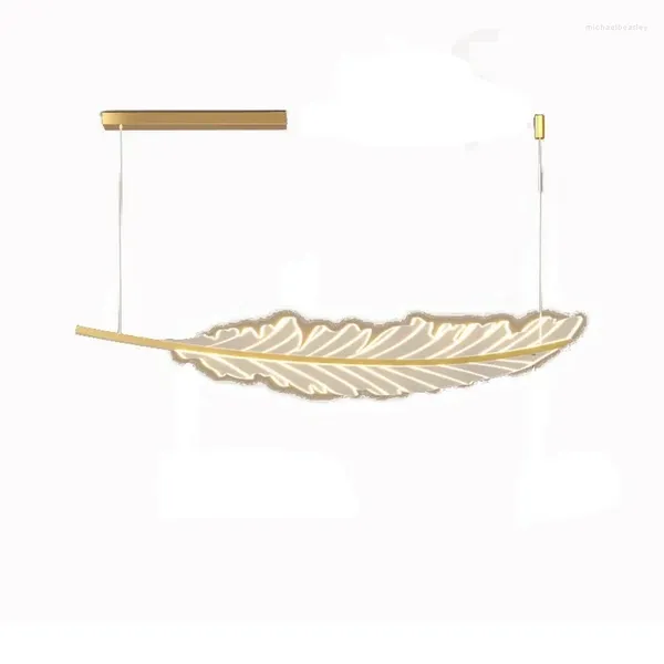 Lampadari lampadari a LED NORDIC LED DIMMABILE ACRILICO GOLD LAMA