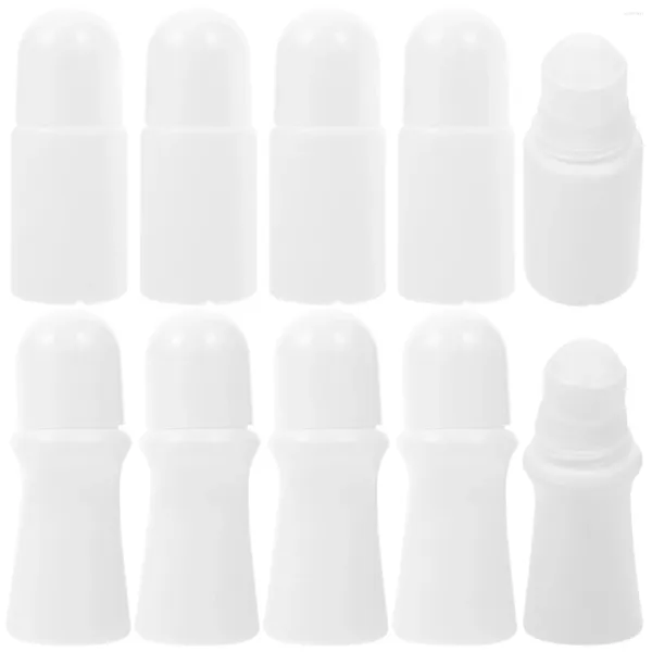 Bottiglie di stoccaggio 10 pezzi Contenitori per bottiglie a rulli PE Roll-On profumo Riemibile olio essenziale da 50 ml