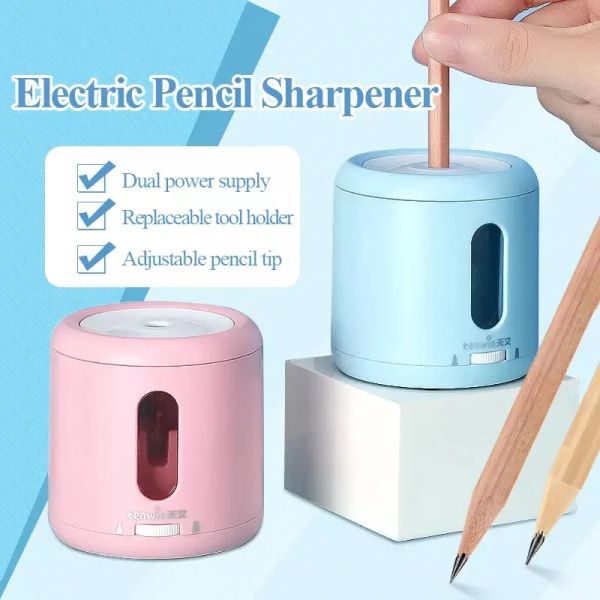 Sharpners Tenwin Automatic Electric Pencil Sharpner Touch Switch Battery e USB Power for Kids School Stationery Office and Home Supply