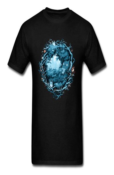 Blaugraues Herren kurzer Hemd Wald Spirituosen Totoro T -Shirt für Männer HipHop Dunkelheit Umgebung T -Shirt Men039s Anime Streewear TE2924379