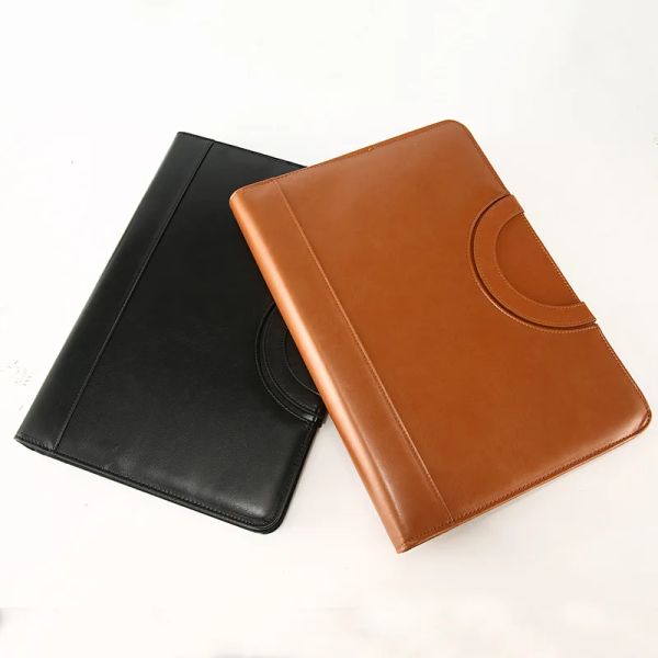 Padfolio portatile A4 File PU Cartelle per valigetta Office Manager Binder Business Business Contract Storage Borse Organizzatore di documenti di grande capacità